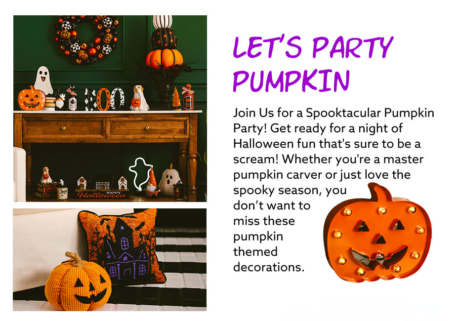 Shop the Collection Let's Party Pumpkin