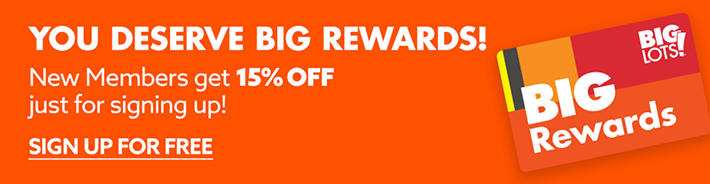 You Deserve Big Rewards! New Members get 15% OFF just for signing up! Sign up for FREE.