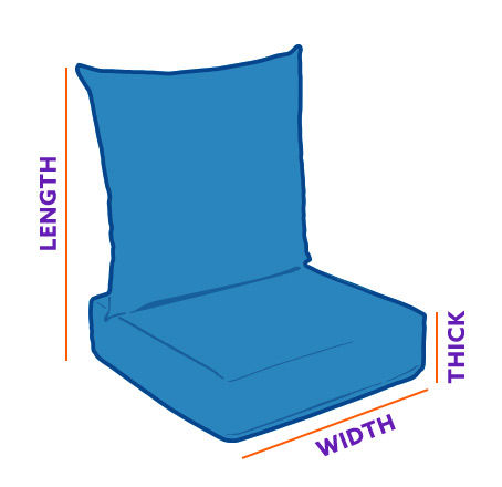 Thick seat cushions for outdoor online chairs