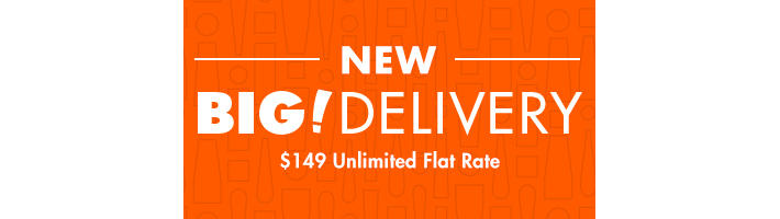 New Big Delivery. $149 Unlimited Flat Rate.