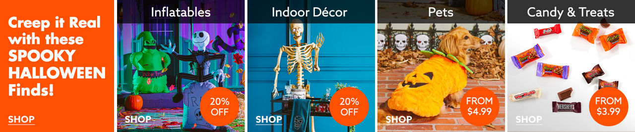 Halloween Decor upt 55% Less than elsewhere.