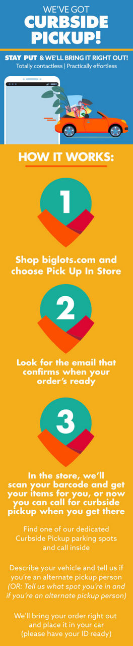 Buy Online Pick-up In-Store & Curbside