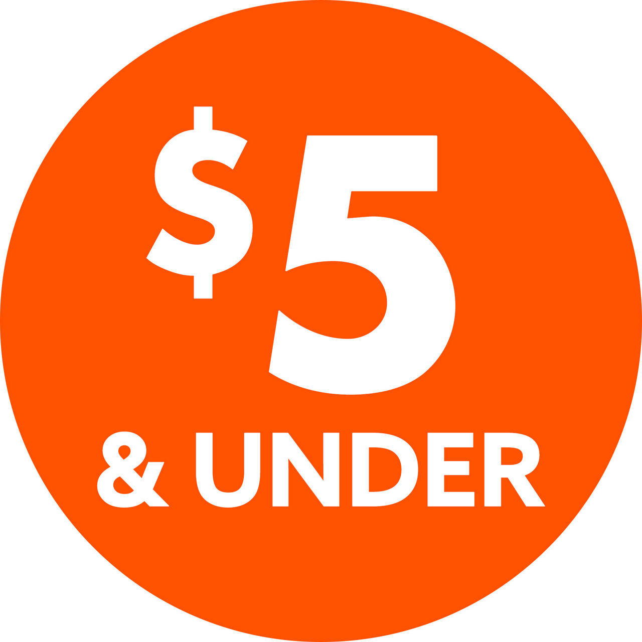 $5 & Under