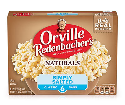 Naturals Simply Salted Microwave Popcorn, 6-Pack