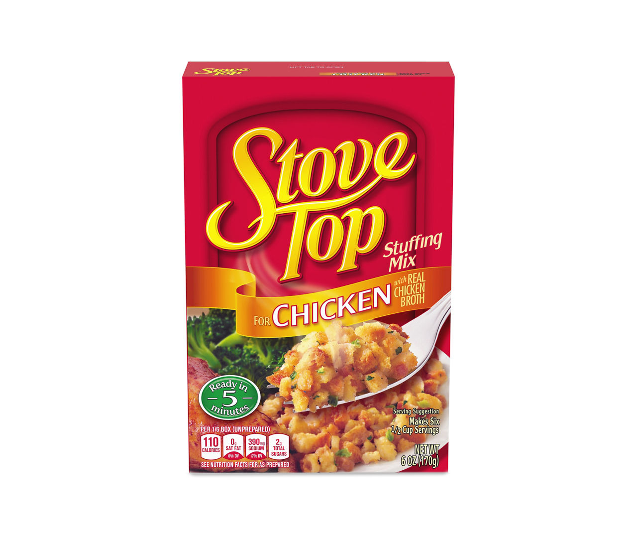 Stove Top Turkey Stuffing Mix Side Dish, 6 oz Box