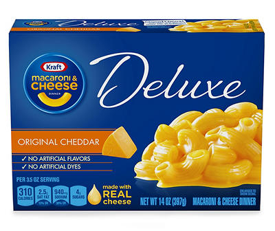 Kraft Deluxe Original Cheddar Macaroni & Cheese Dinner 14 oz. Box