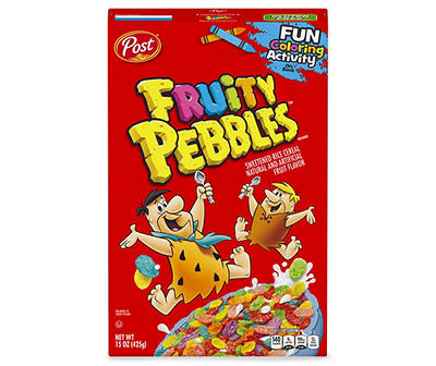 Fruity Pebbles Sweetened Rice Cereal Large Size 15 oz