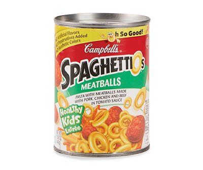 Campbell's SpaghettiOs Canned Pasta with Meatballs, 15.6 oz. Can