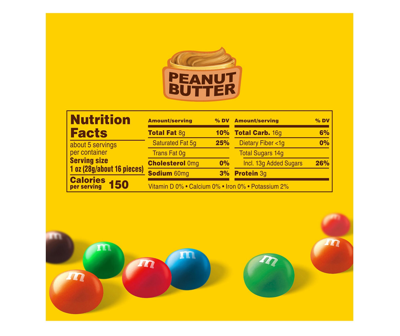 M&M's Peanut Butter Peg Pack 12 Count 5.1 oz
