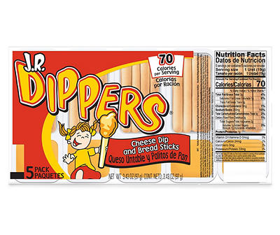J.R. Dippers Cheese Dip & Bread Sticks 3.43 oz. Pack