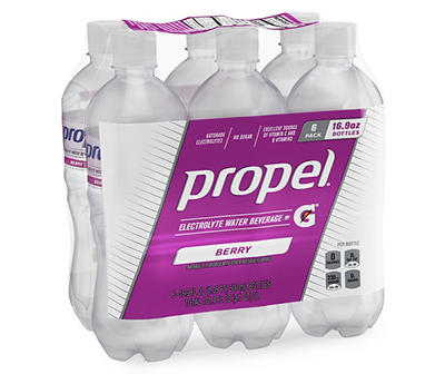 Propel Zero Calories Berry Flavored Water (6-16.9 Fluid Ounce) 101.4 Fluid Ounce 6 Pack Plastic Bottles