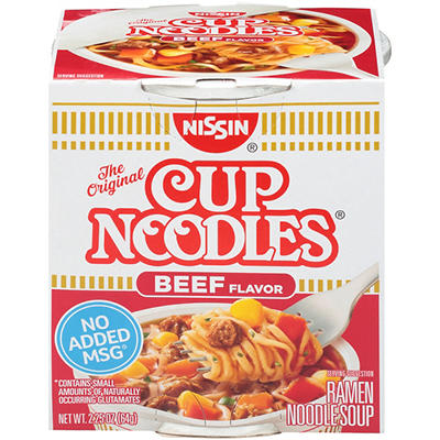 Nissin� Cup Noodles� Beef Ramen Noodle Soup 2.25 oz. Cup