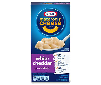 Kraft White Cheddar Macaroni and Cheese Dinner, 7.3 oz Box