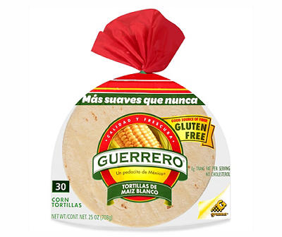 Guerrero White Corn Tortillas 30 ct Bag