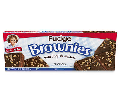 Fudge Brownies with Walnuts, 6-Count