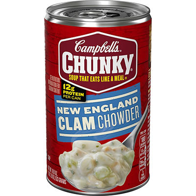 Campbell’s Chunky Soup, New England Clam Chowder, 18.8 Oz Can