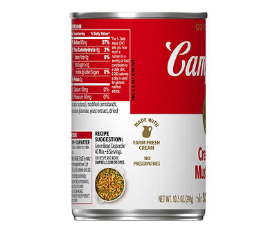 Campbell's Condensed Cream of Mushroom Soup, 10.5 oz Can