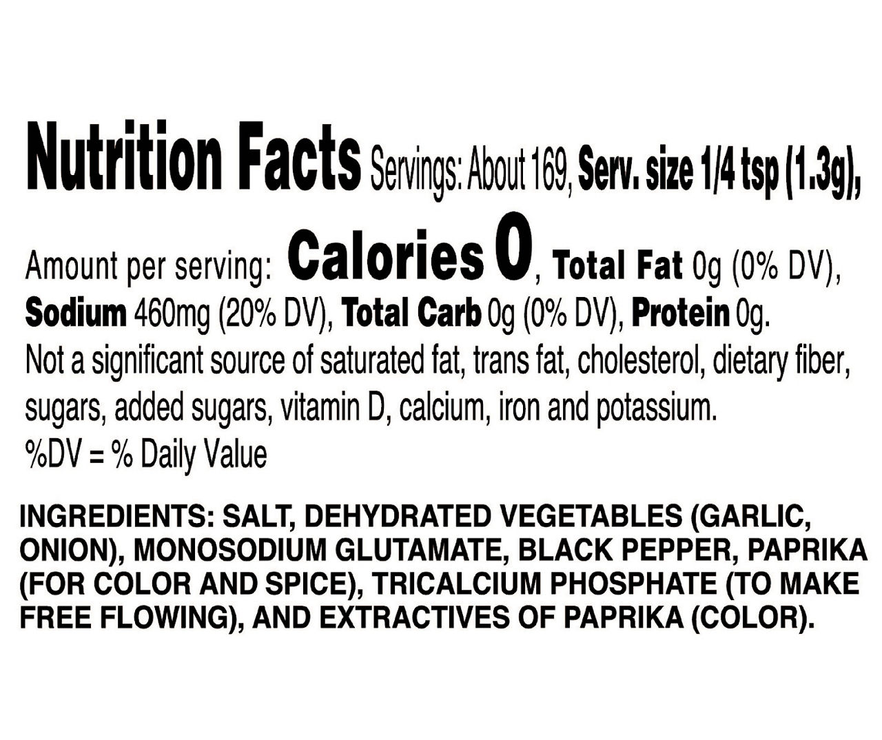 French Fry Seasoning, 7.75 Oz.