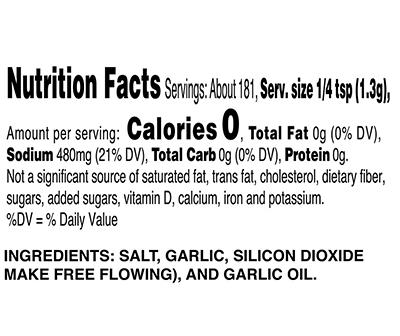 Garlic Salt, 8.3 Oz.