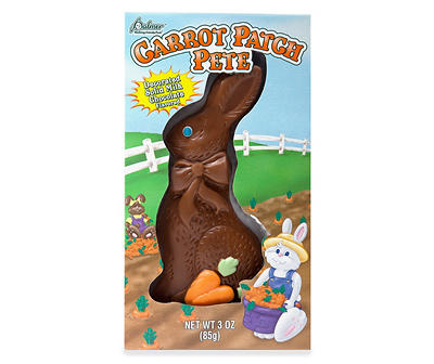 Carrot Patch Pete Chocolate Bunny, 3 Oz.