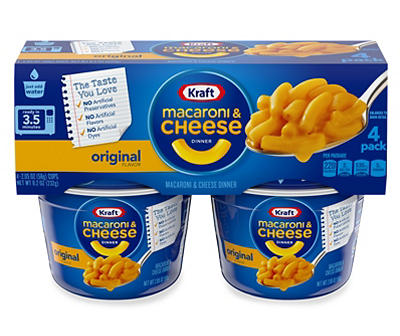 Kraft Easy Mac Original Flavor Macaroni and Cheese, 4 ct - 8.2 oz Package