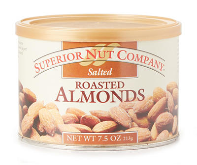 SUPERIOR ROASTED SALTED ALMONDS 7.5 OZ
