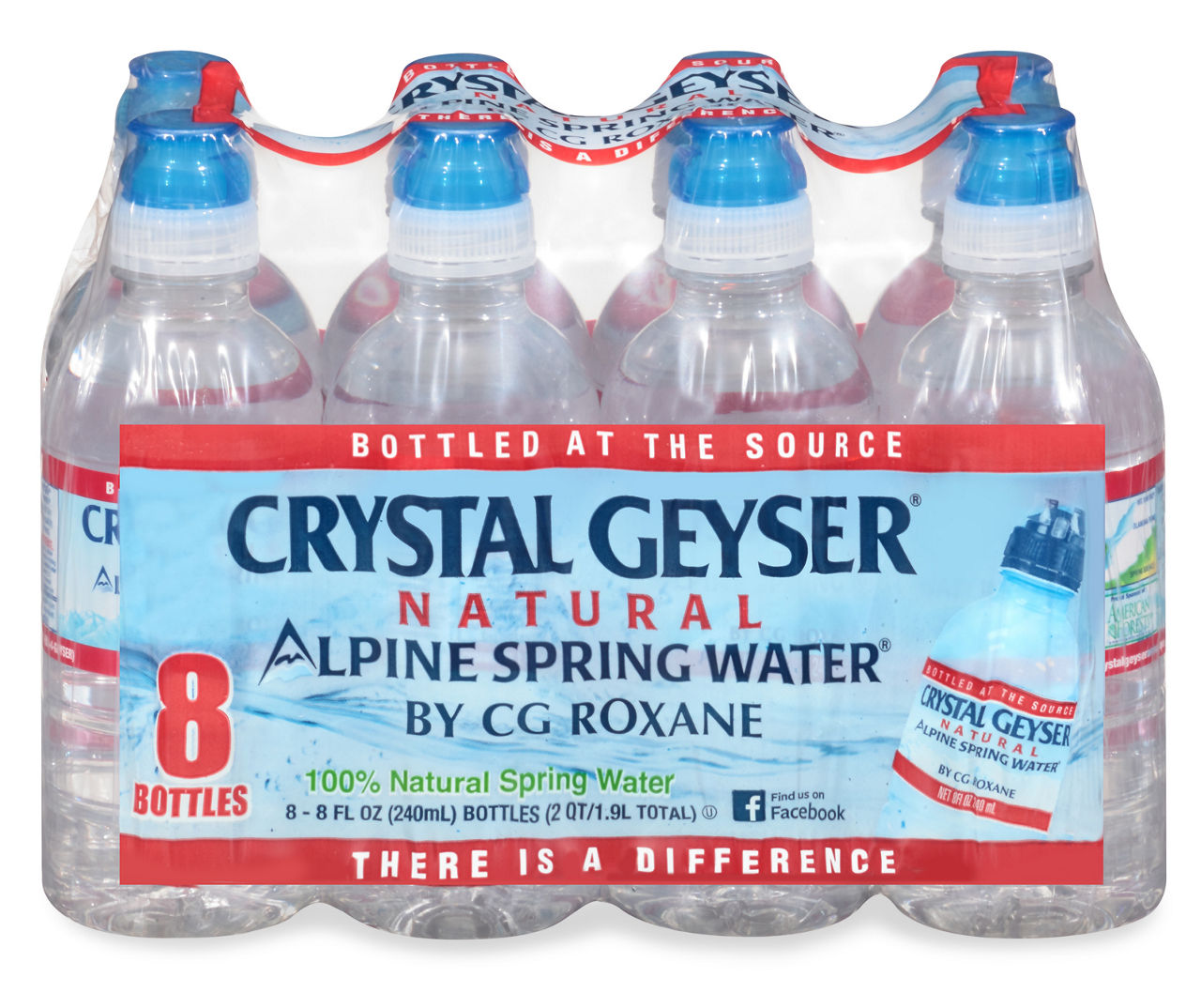 Crystal Geyser Crystal Geyser Natural Alpine Spring Water 8-8 fl oz. Bottles