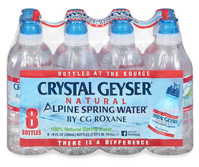Crystal Geyser Natural Alpine Spring Water 8-8 fl oz. Bottles