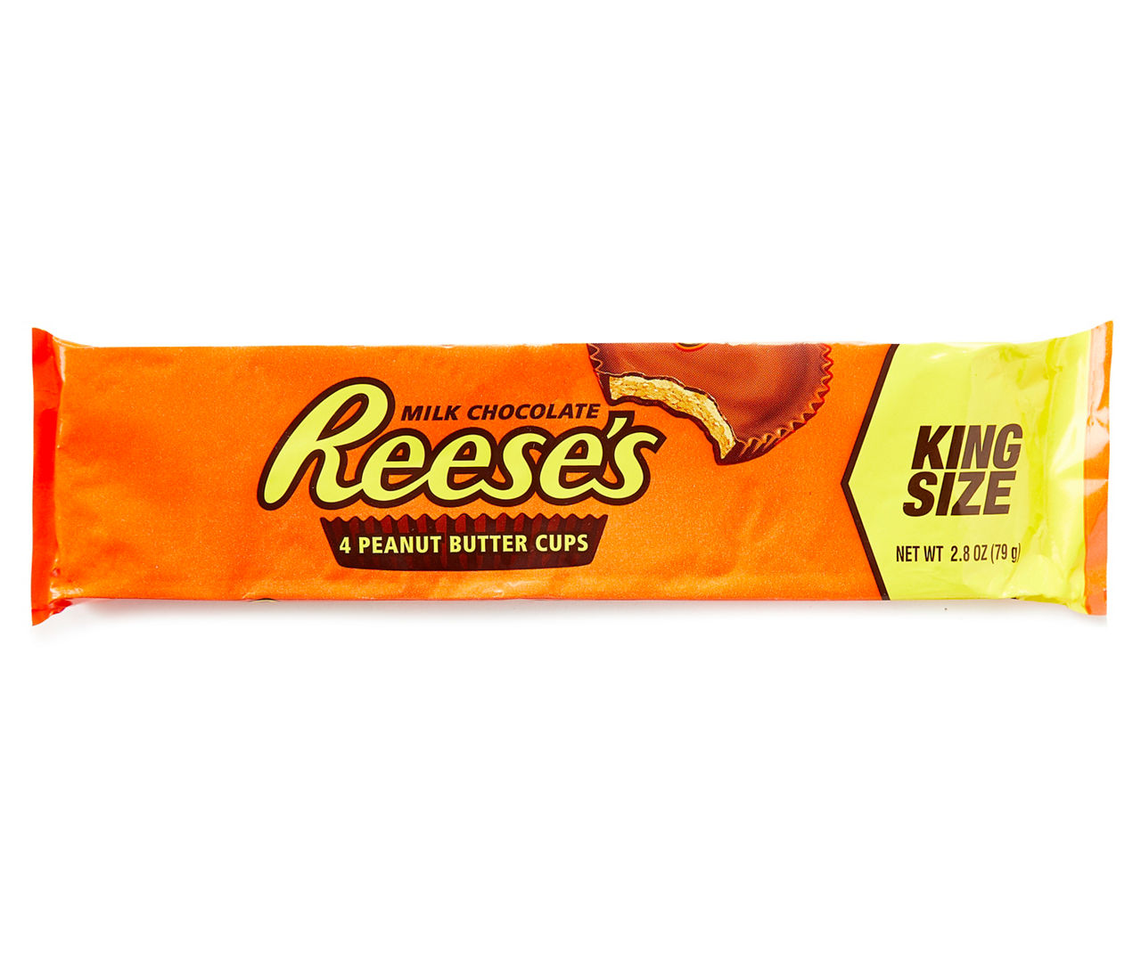 Reese's Peanut Butter Cups, Milk Chocolate & Peanut Butter, King Size - 4 cups, 2.8 oz