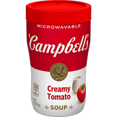 Campbell's Sipping Soup, Creamy Tomato Soup, 11.1 oz Microwavable Cup