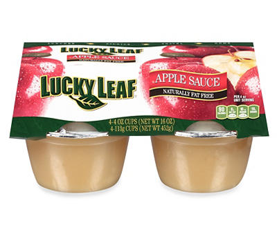 Lucky Leaf® Apple Sauce 4-4 oz. Cups