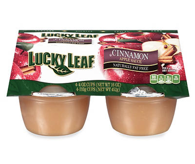 Lucky Leaf® Cinnamon Apple Sauce 4-4 oz. Cups