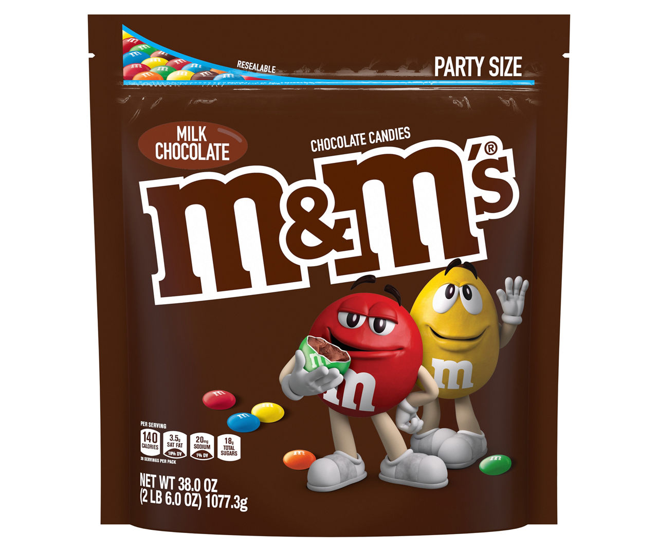 M&M's party got smaller, bag on the right was bought less than