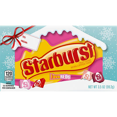 STARBURST FaveREDS Christmas Candy Gift Box, 3.5-Ounce Box