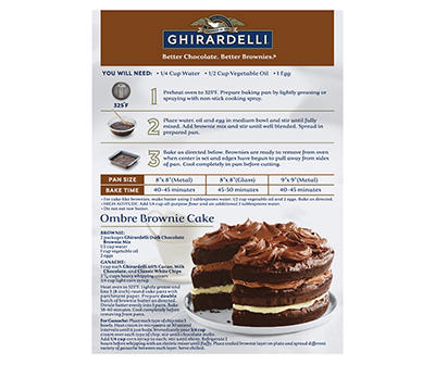 GHIRARDELLI Dark Chocolate Premium Brownie Mix, 20 Oz