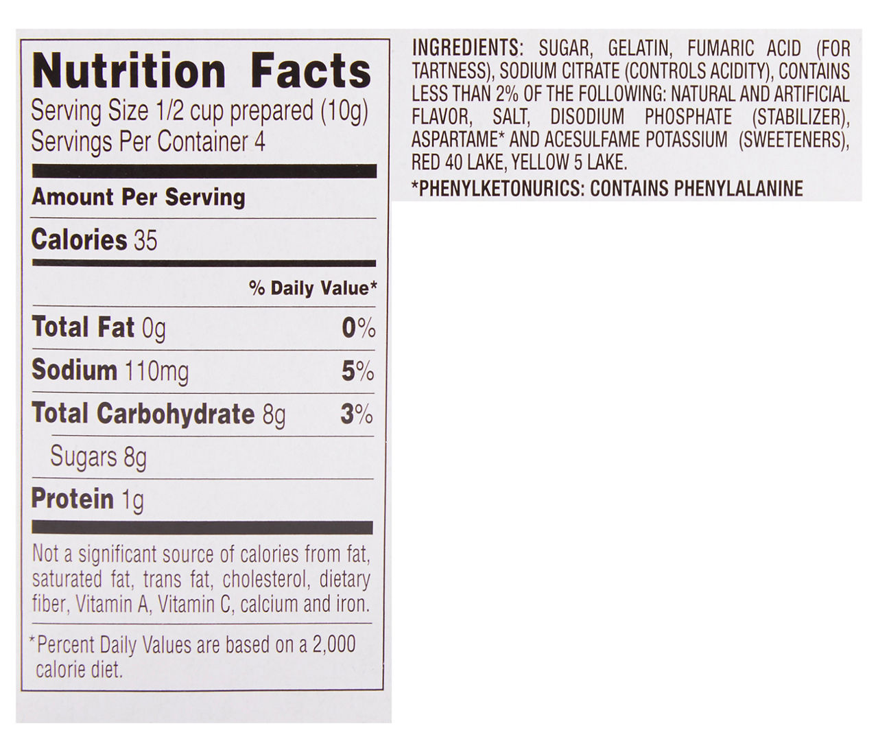Orange Gelatin, 1.4 Oz.