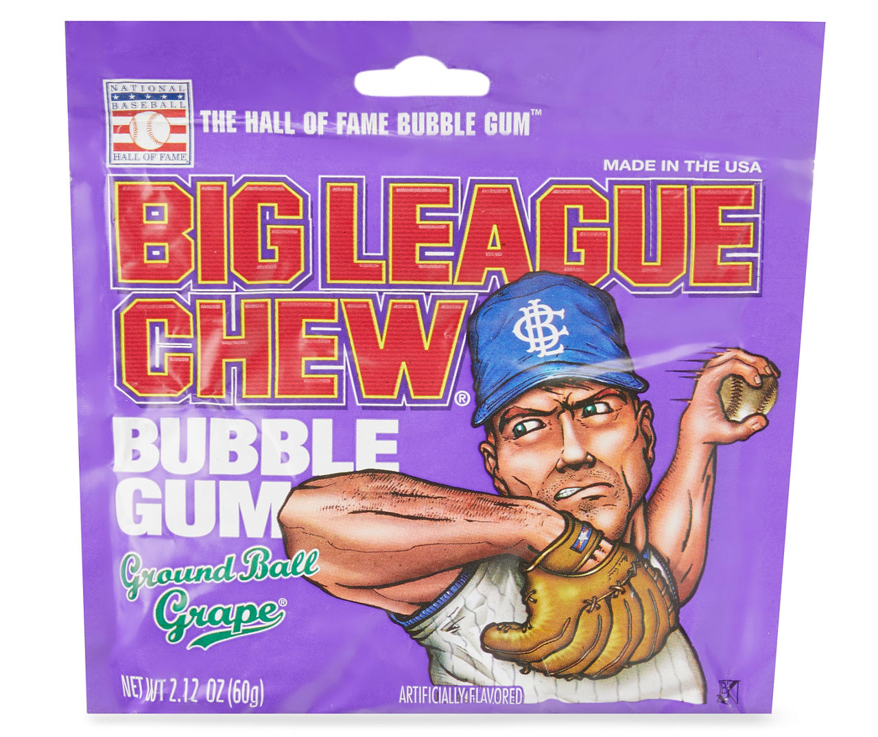 Big League Chew Bubble Gum, Grape - 12 count, 2.12 oz packet