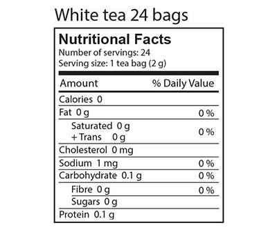 Organic White Tea Bags, 24-Count