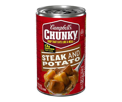 Campbell’s Chunky Soup, Steak and Potato Soup, 18.8 oz Can