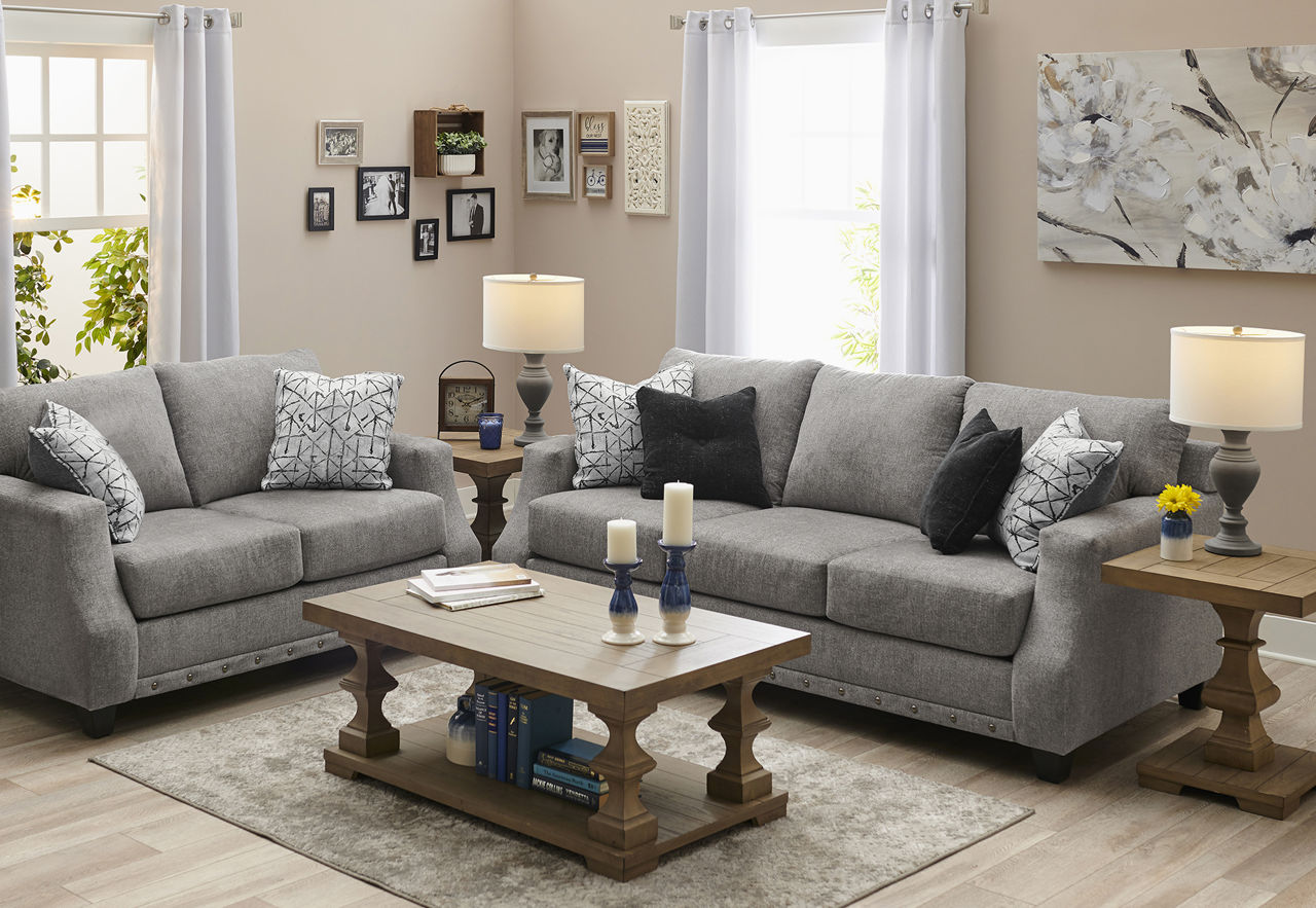 A home furnished by Big Lots, powered by Progressive Leasing.