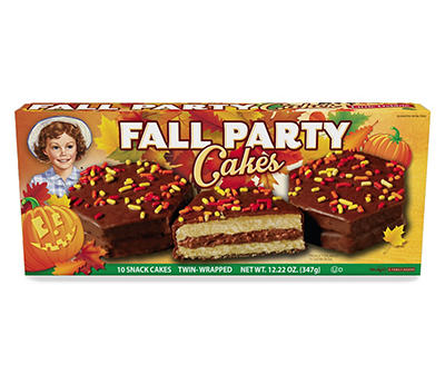 Fall Party Cakes Chocolate Snack Cakes, 10-Count