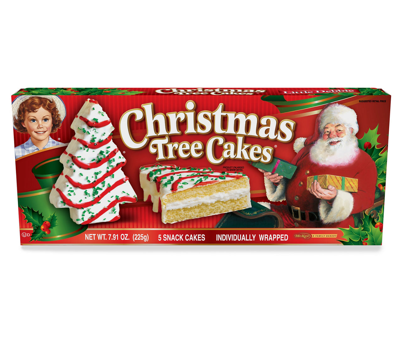 Vanilla Christmas Tree Cakes, 5-Count