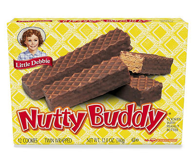 Nutty Buddy Wafers with Peanut Butter, 12-Count
