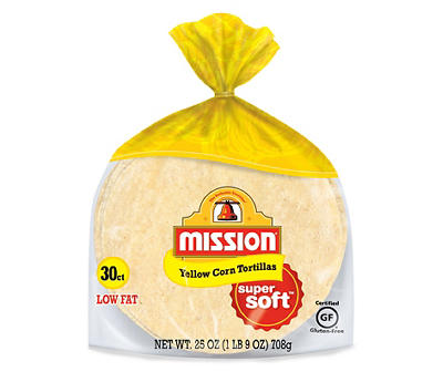 Mission Super Soft Yellow Corn Tortillas 30 ct Bag
