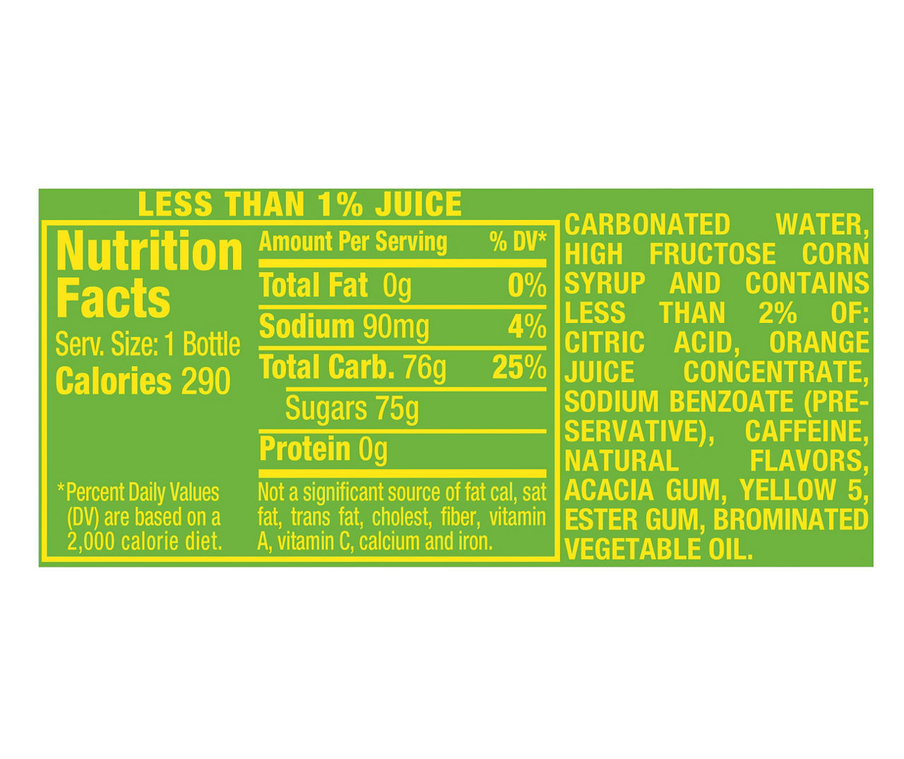 Sun Drop, 20 Fl Oz Bottle