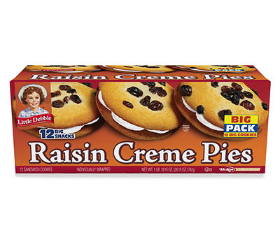 Raisin Creme Pies, 12-Count