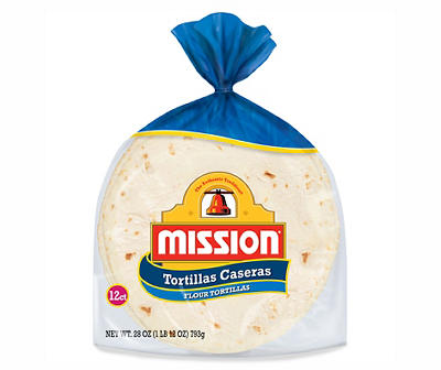 Mission Tortillas Caseras Flour Tortillas 12 ct Bag