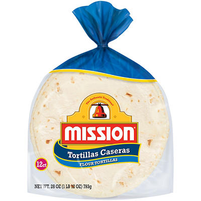 Mission Tortillas Caseras Flour Tortillas 12 ct Bag