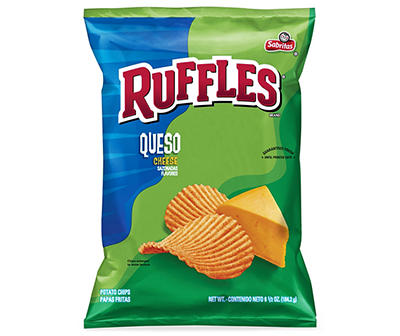 Ruffles Queso Cheese Potato Chips 6.5 Ounce Plastic Bag