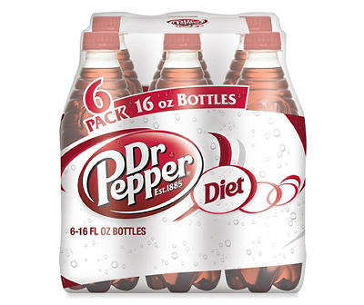 Diet Dr Pepper, 16 Fl Oz Bottles, 6 Pack